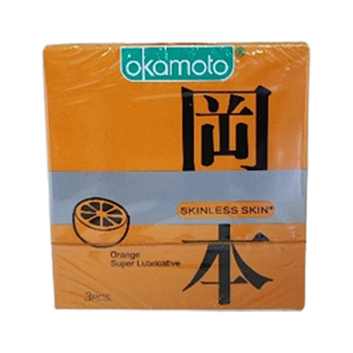 Okamoto Orange Super Lubricative 3pcs / ស្រោមអនាម័យ